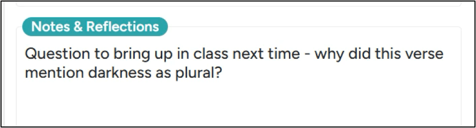 Preserved study notes